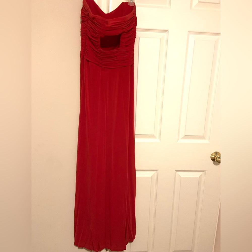 Vintage Cache Red Evening Gown With Back Cutout S… - image 6